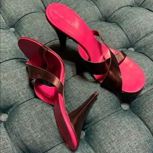 Black Leather Heels Made in Italy